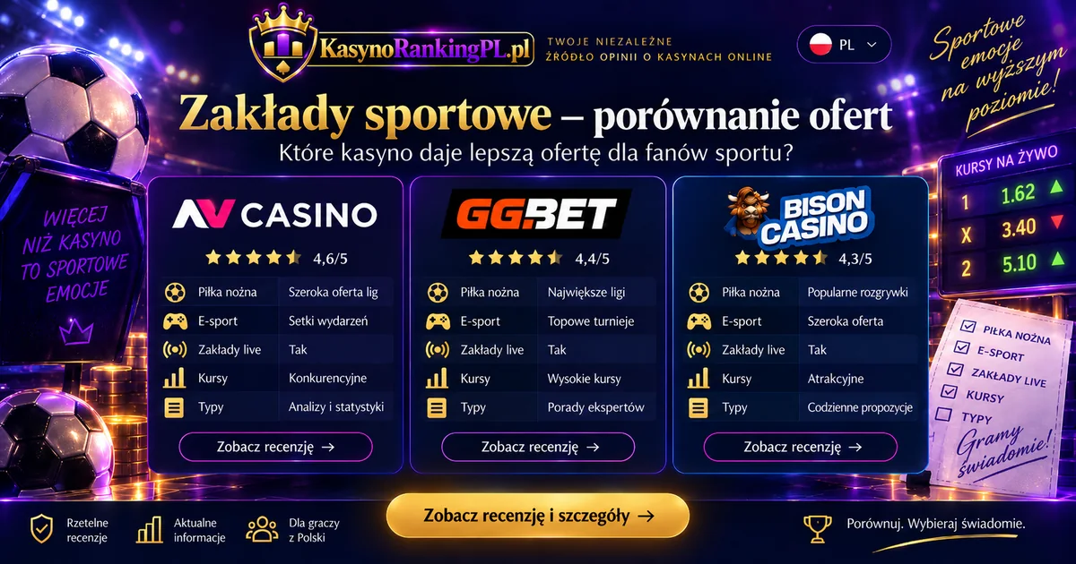 Porównanie zakładów sportowych i esportowych w kasynach